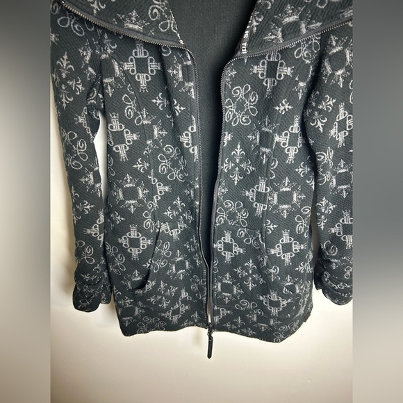 Tonia Debellis Black and Gray Jacket Size M Full Zip Textured Luxury old Money - Picture 7 of 13